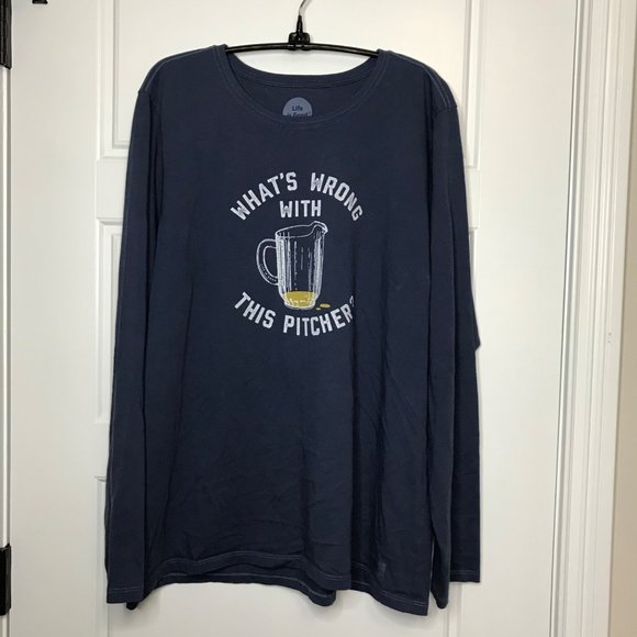 Life Is Good 100% Cotton What's Wrong With This Pitcher Crusher Tee Unisex XL - Picture 2 of 8